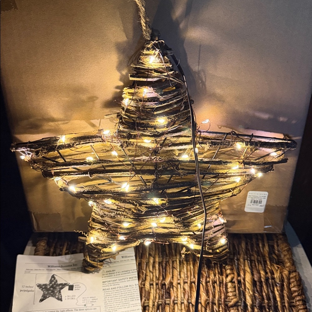 Pottery Barn Rattan Twinkle Star Red , White & Blue BNIB - Picture 5 of 6
